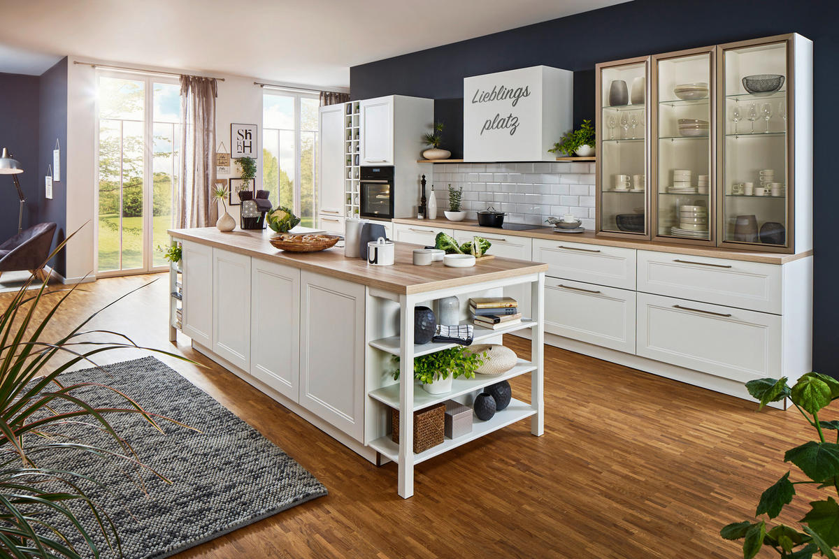 EINBAUKÜCHE WINDSOR LACK  - Eichefarben/Weiß, Design, Holzwerkstoff - Nolte Küchen