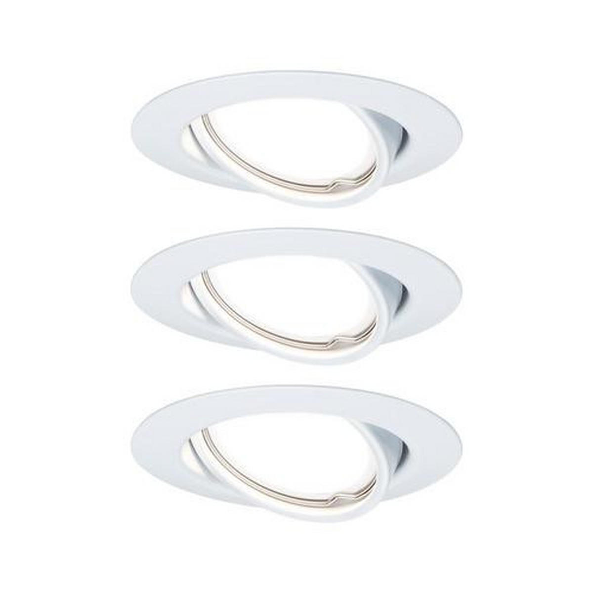 LED-EINBAUSPOT SET 9 cm  - Weiß, Basics, Metall (9cm) - Paulmann