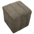 HOCKER in Textil Dunkelbraun  - Dunkelbraun/Schwarz, Design, Kunststoff/Textil (43/50/43cm) - Novel