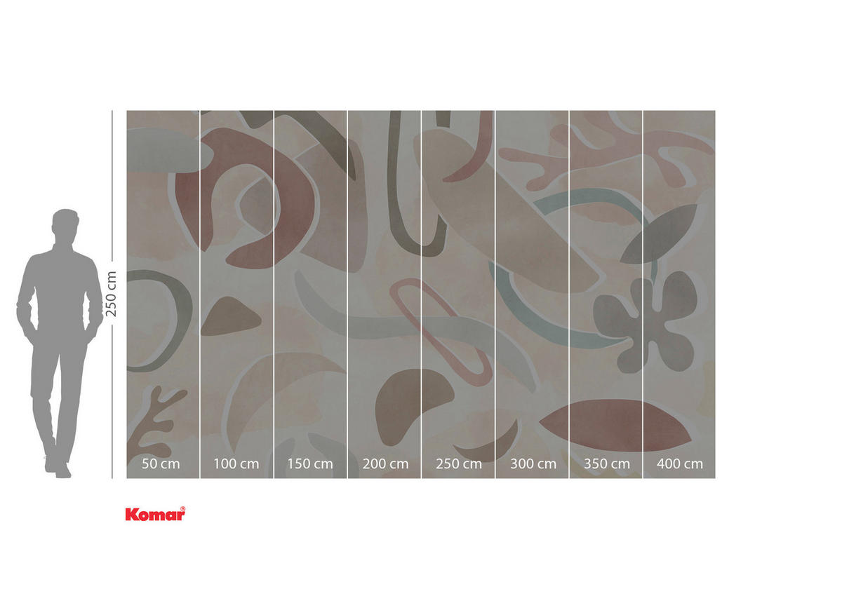 NON WOVEN-TAPET 400/250 cm  - multicolor, Basics (400/250cm) - Komar
