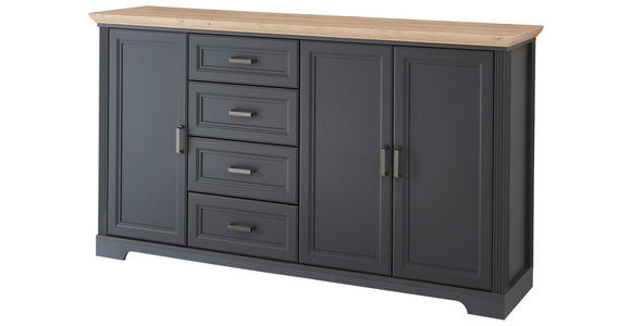 SIDEBOARD 182/102/41 cm  - Schwarz/Graphitfarben, Design, Holzwerkstoff/Metall (182/102/41cm) - Landscape