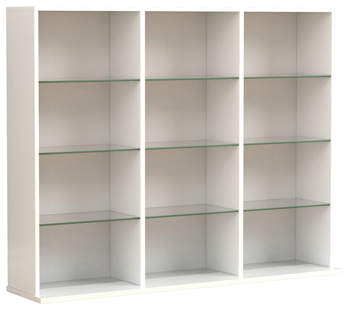 REGAL  102/82/23 cm Weiss  - Weiss, Design, Glas/Holzwerkstoff (102/82/23cm) - MID.YOU