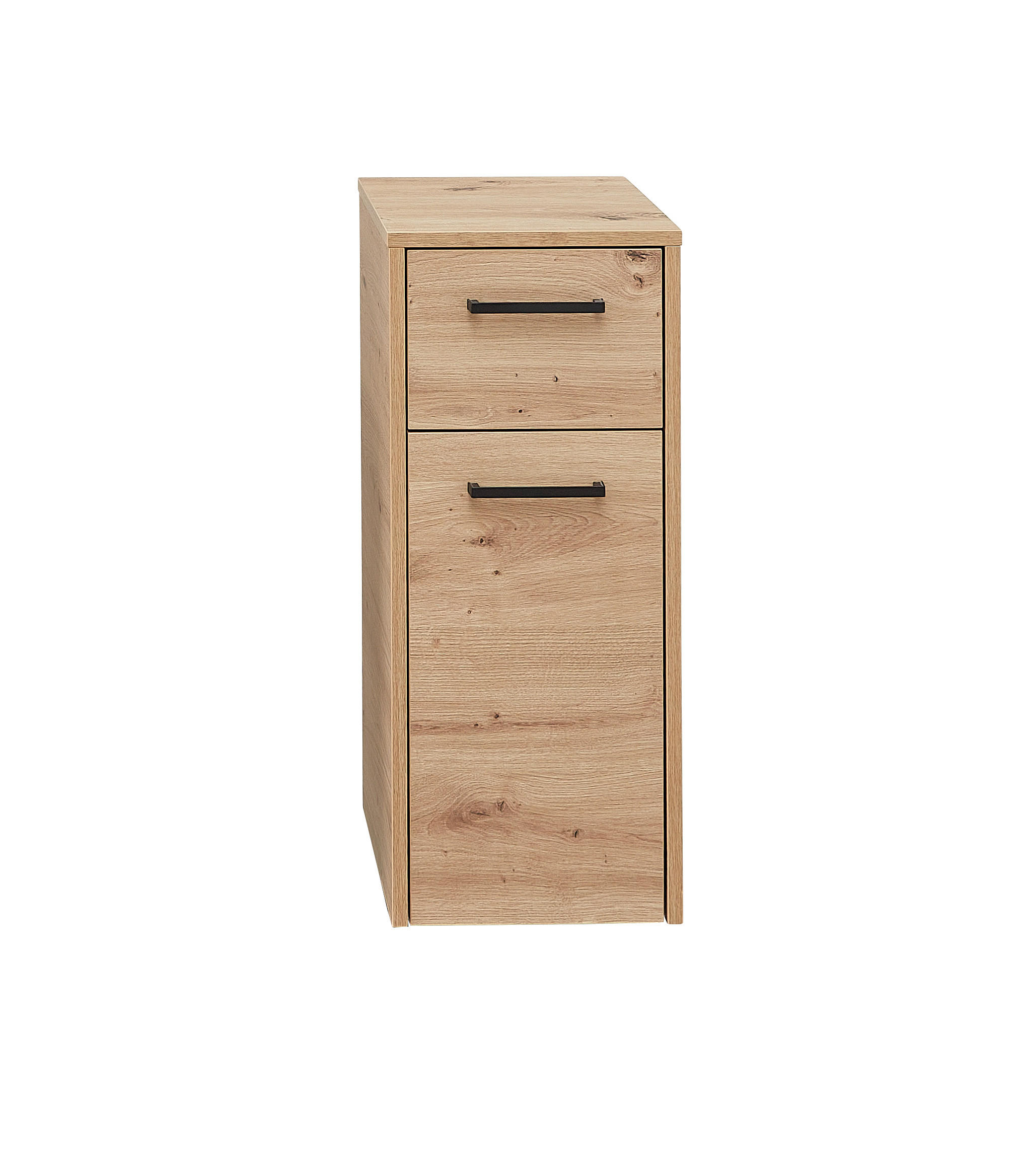 UNTERSCHRANK 30/72/33 cm   - Schwarz/Eiche Artisan, Design, Glas/Holzwerkstoff (30/72/33cm) - Xora