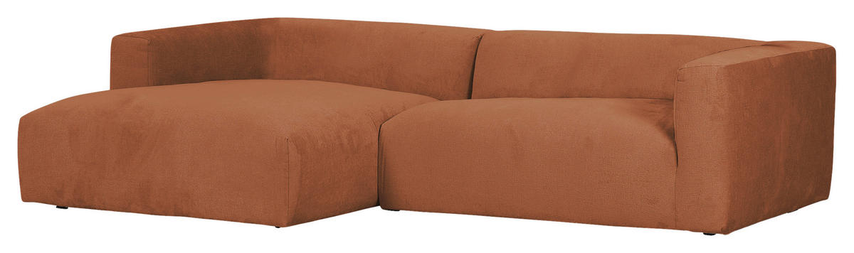 ECKSOFA in Chenille Braun  175/280 cm  - Schwarz/Braun, Design, Kunststoff/Textil (175/280cm) - Landscape