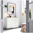 KOMMODE  in 100/78,4/43 cm  - Chromfarben/Schwarz, Basics, Holzwerkstoff/Kunststoff (100/78,4/43cm) - Dieter Knoll