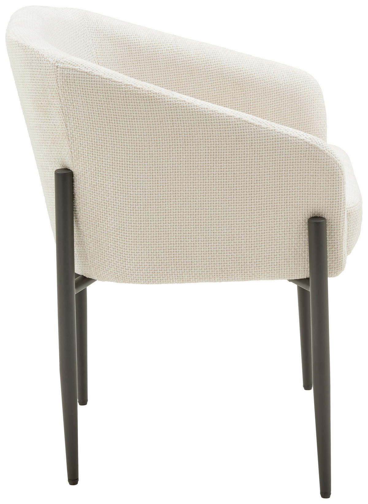 ARMLEHNSTUHL  in Eisen Samt  - Beige/Schwarz, LIFESTYLE, Textil/Metall (57/78/61cm) - MID.YOU