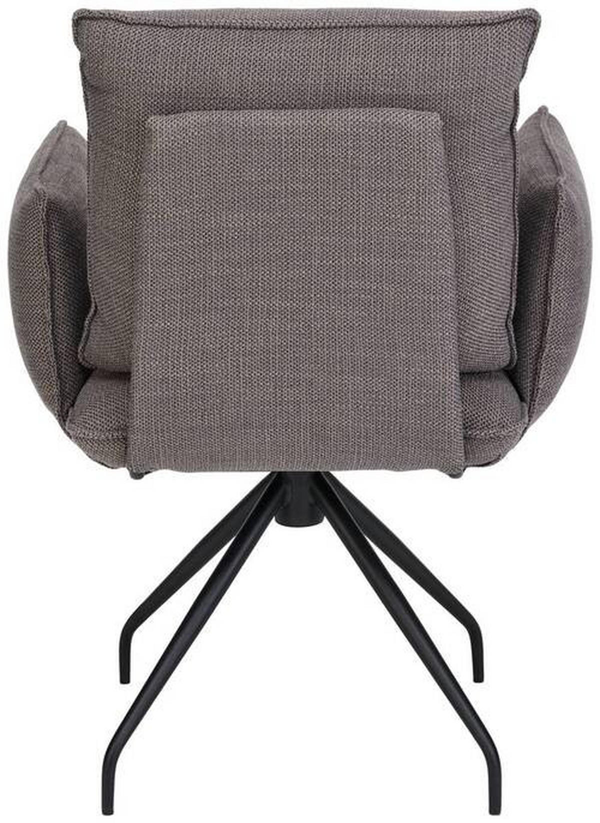 ARMLEHNSTUHL  in Stahl Flachgewebe  - Schwarz/Grau, Design, Textil/Metall (65/90/70cm) - Dieter Knoll