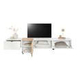 LOWBOARD Weiß, Eichefarben 250/50/42 cm - Eichefarben/Schwarz, Design, Holz/Holzwerkstoff (250/50/42cm) - Novel