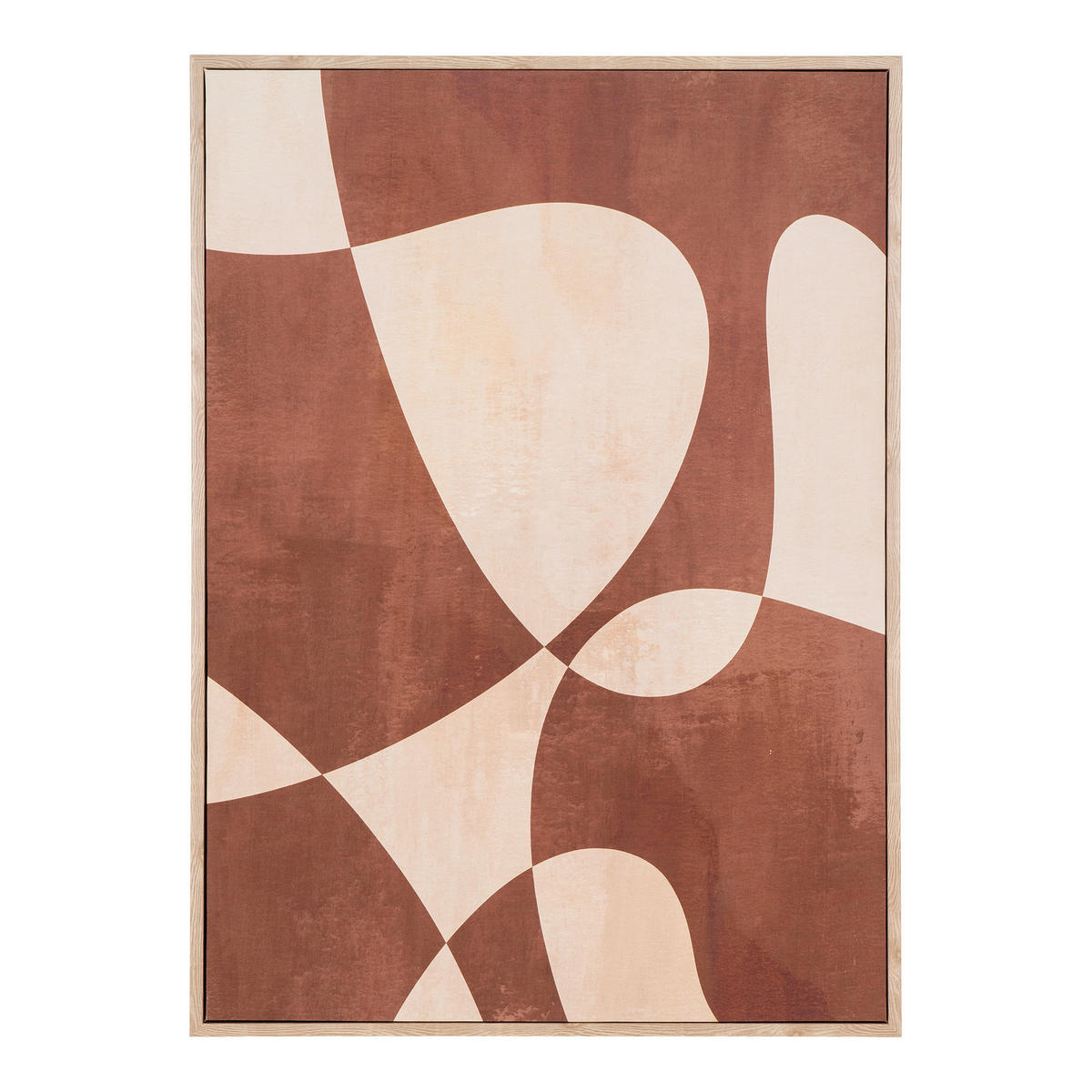TAVLA 50/70/2.5 cm  - beige/ljusbrun, Design, trä/textil (50/70/2.5cm)