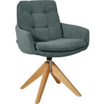 ARMLEHNSTUHL  in Cord  - Eichefarben/Grün, Design, Holz/Textil (63/90/69cm) - Johann Jakob