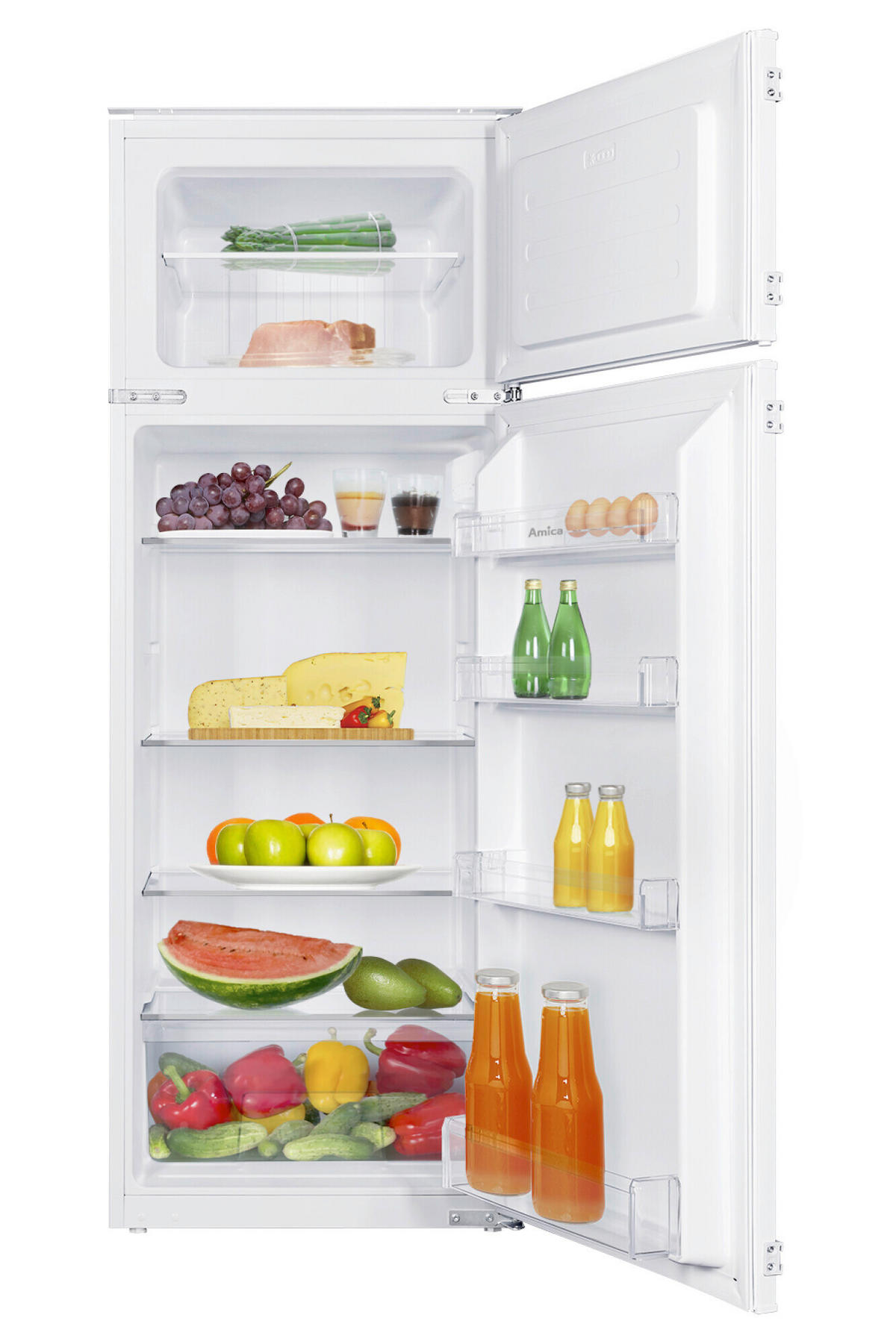 KÜHL-GEFRIER-KOMBINATION EDTS 374 901  - Weiß, MODERN, Glas/Kunststoff (54/144,6/54,5cm) - Amica