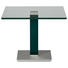 BEISTELLTISCH in Metall, Glas 60/60/46-65 cm - Blau/Edelstahlfarben, Design, Glas/Kunststoff (60/60/46-65cm) BEISTELLTISCH in Metall, Glas 60/60/46-65 cm - Blau/Edelstahlfarben, Design, Glas/Kunststoff (60/60/46-65cm)