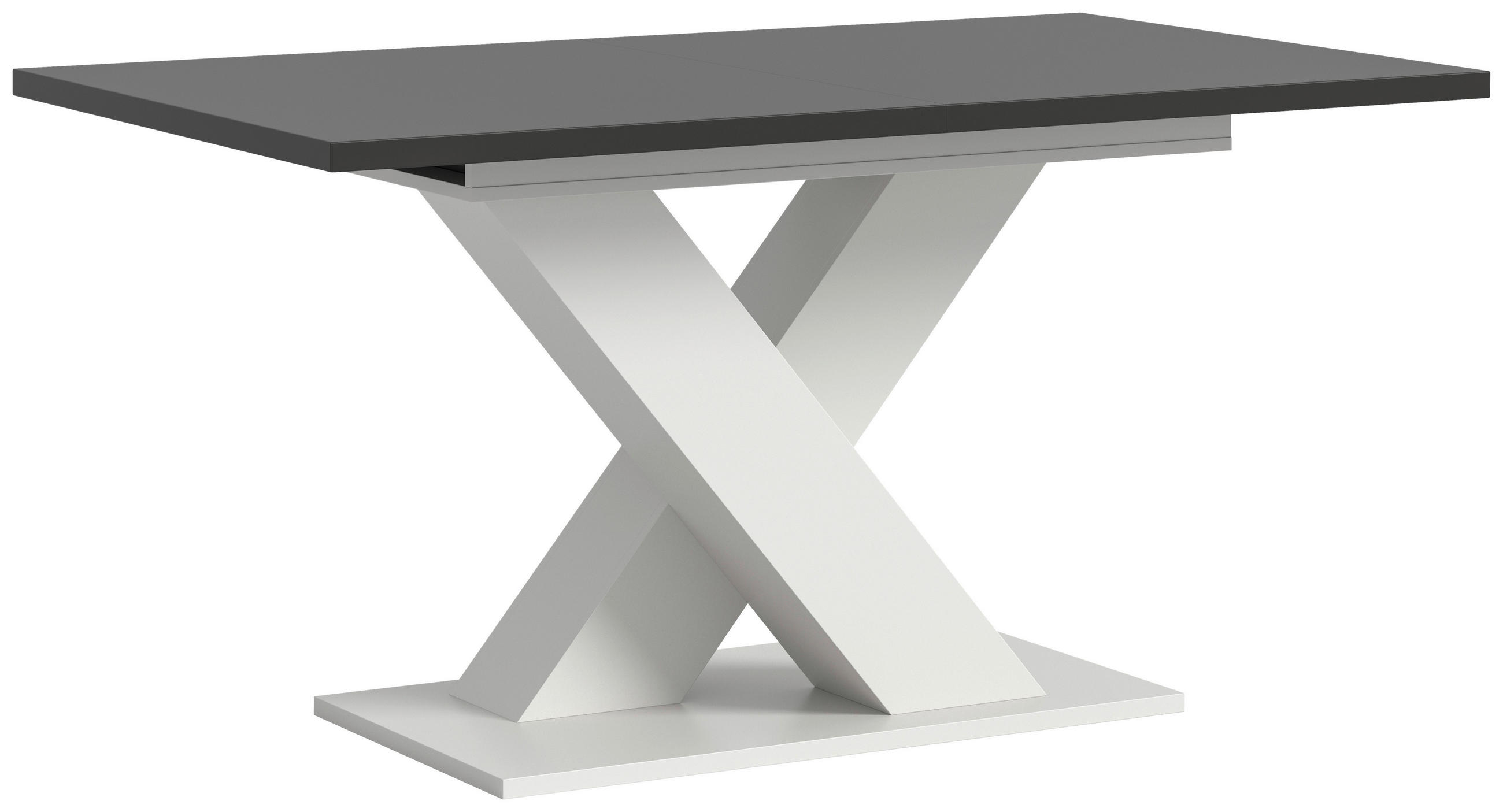 AUSZIEHTISCH Grau, Weiß rechteckig  ausziehbar  - Weiß/Grau, KONVENTIONELL, Holzwerkstoff (150-190/90/75cm)
