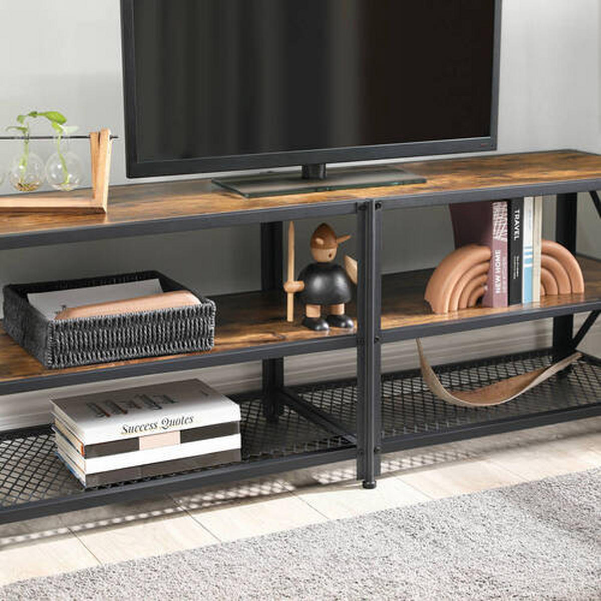 LOWBOARD  in 140/52/39 cm  - Schwarz/Braun, Trend, Holzwerkstoff/Metall (140/52/39cm) - Boxxx