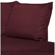 ECKSOFA Bordeaux Samt  - Bordeaux/Schwarz, Design, Textil/Metall (241/200cm) - Carryhome