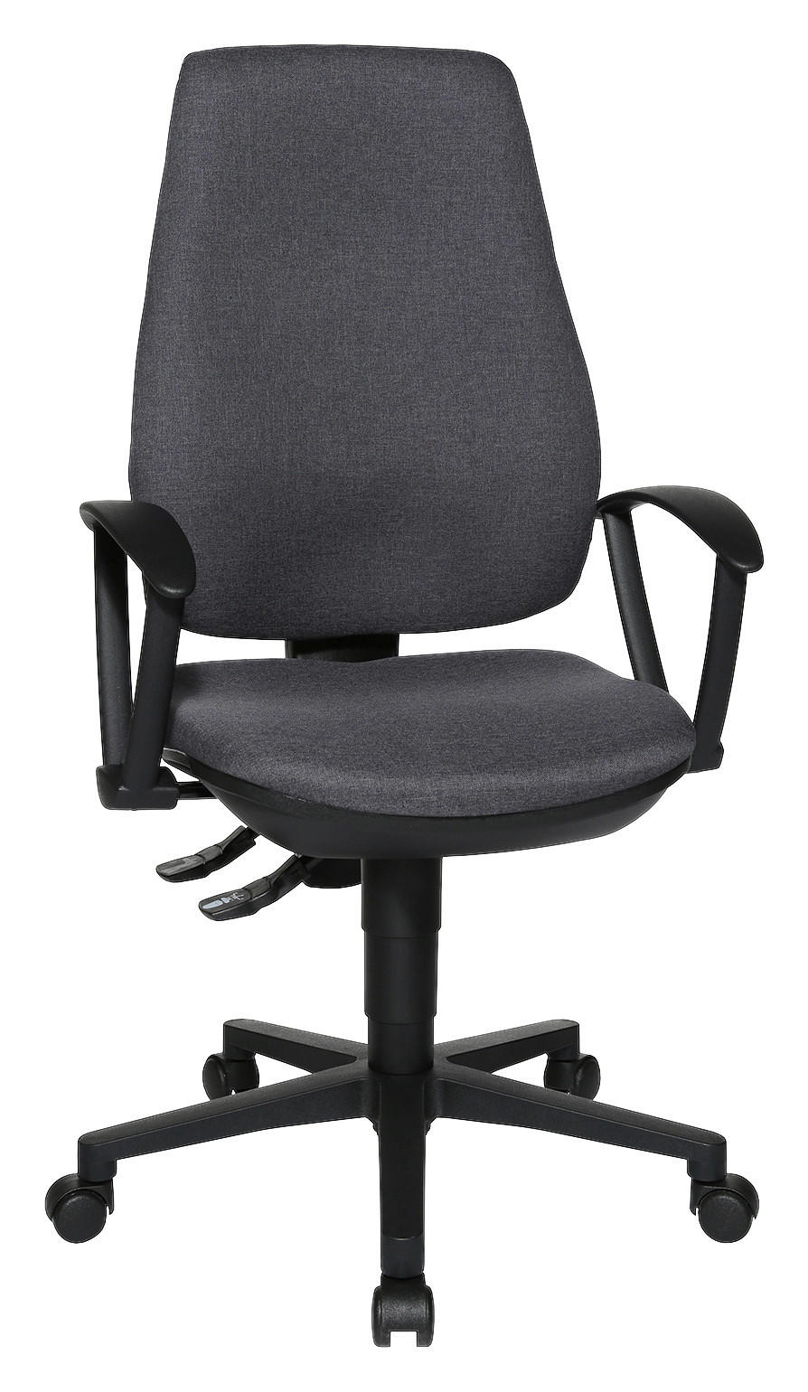 DREHSTUHL Flachgewebe Anthrazit, Schwarz  - Anthrazit/Schwarz, Design, Kunststoff/Textil (60/103-111/55cm) - Topstar