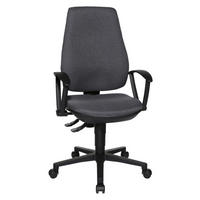 DREHSTUHL Flachgewebe Anthrazit, Schwarz  - Anthrazit/Schwarz, Design, Kunststoff/Textil (60/103-111/55cm) - Topstar