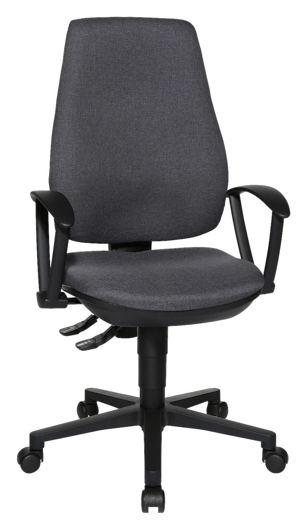 DREHSTUHL Flachgewebe Anthrazit, Schwarz  - Anthrazit/Schwarz, Design, Kunststoff/Textil (60/103-111/55cm) - Topstar