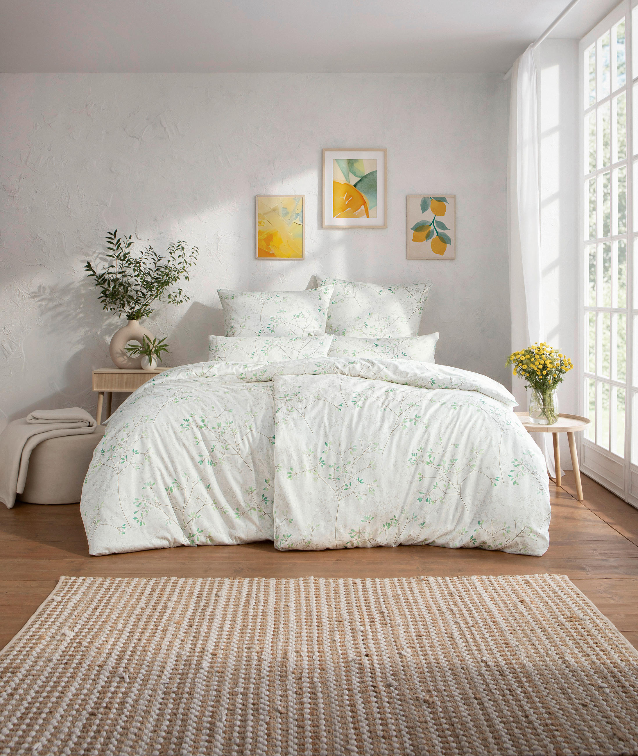 POSTELJNINA Atelier 140/200 cm mako saten zelena  - zelena, Konvencionalno, tekstil (140/200cm) - Estella