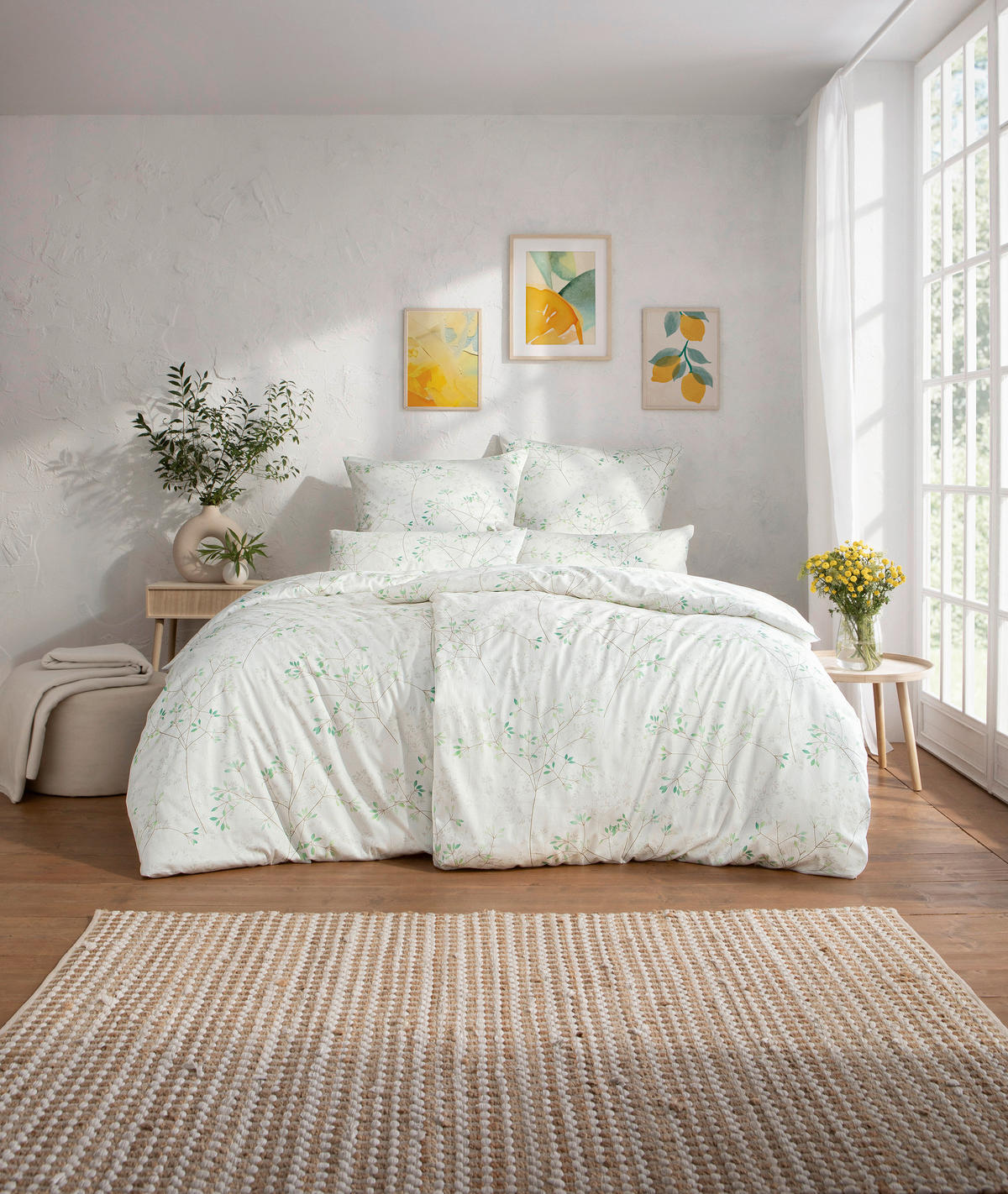 BETTWÄSCHE Atelier Makosatin 135/200 cm  - Grün, Design, Textil (135/200cm) - Estella