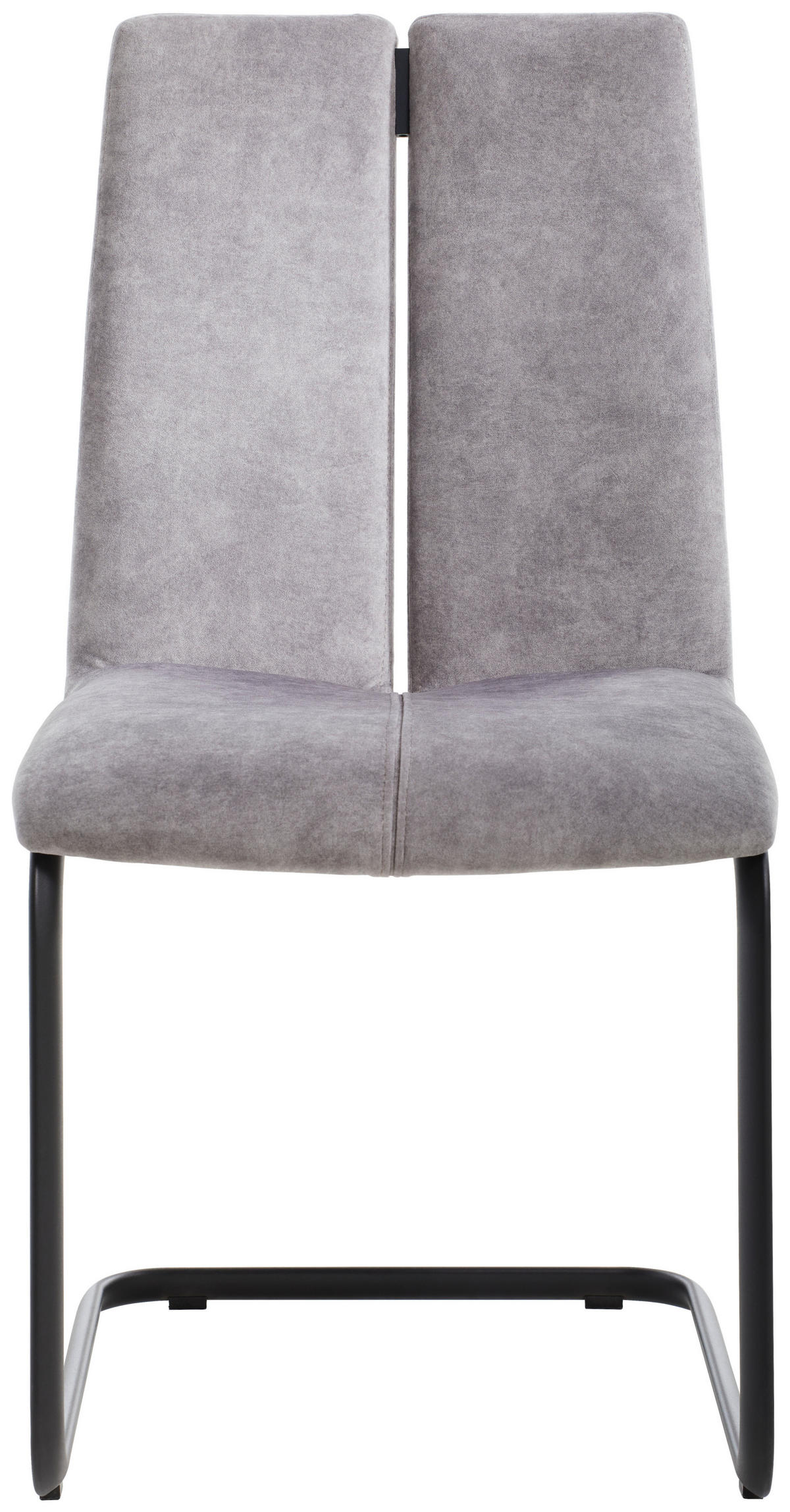 SCHWINGSTUHL  in Stahl Mikrofaser  - Anthrazit/Grau, Design, Textil/Metall (47/91/60cm) - Venjakob