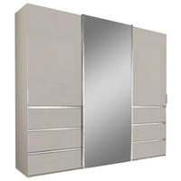 SCHWEBETÜRENSCHRANK in Champagner  - Chromfarben/Champagner, Design, Glas/Holzwerkstoff (250/217/67cm) - Novel