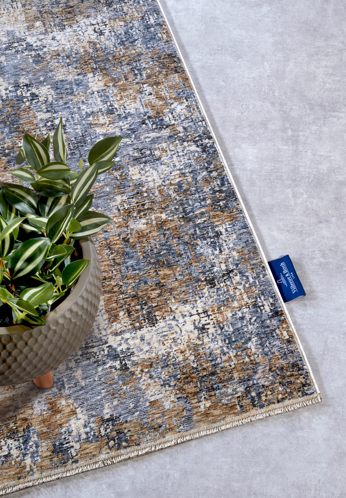 LÄUFER 80/190 cm Kollektion 1871 Blau, Creme  - Blau/Creme, Design, Kunststoff (80/190cm) - Villeroy & Boch