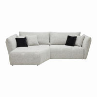 ECKSOFA Struktur Beige  - Beige/Schwarz, Modern, Textil (193/85-105/300cm) - Livetastic