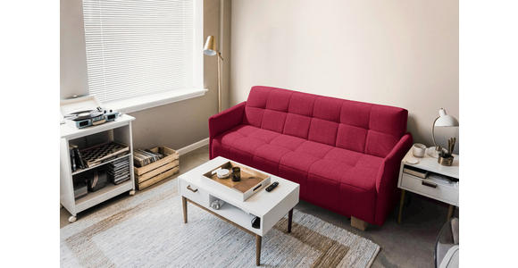 SCHLAFSOFA Juice in Rot  - Rot/Naturfarben, Design, Holz/Textil (165/92/102cm) - Novel