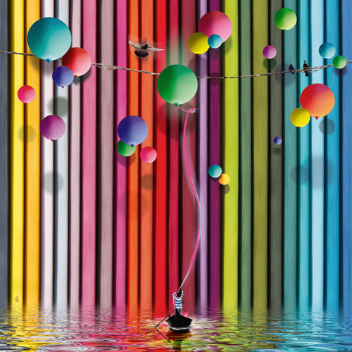 KUNSTDRUCK 14/14 cm  - Multicolor, Basics, Papier (14/14cm) - Monee