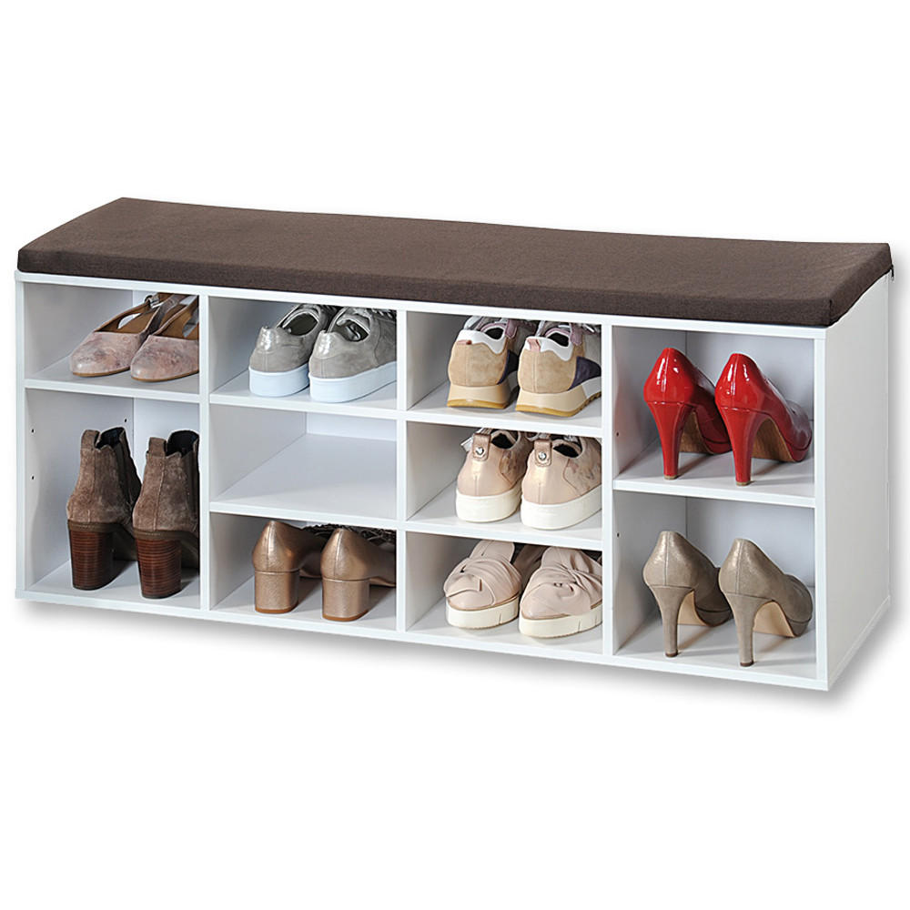 SCHUHBANK Weiß  - Weiß, MODERN (103,5/48/29,5cm) - Kesper