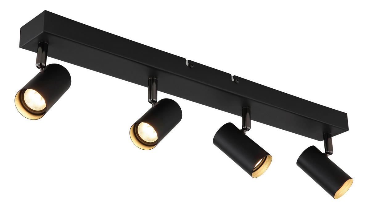 LED-STRAHLER 56/6/11 cm   - Schwarzchrom/Schwarz, Design, Metall (56/6/11cm) - Globo