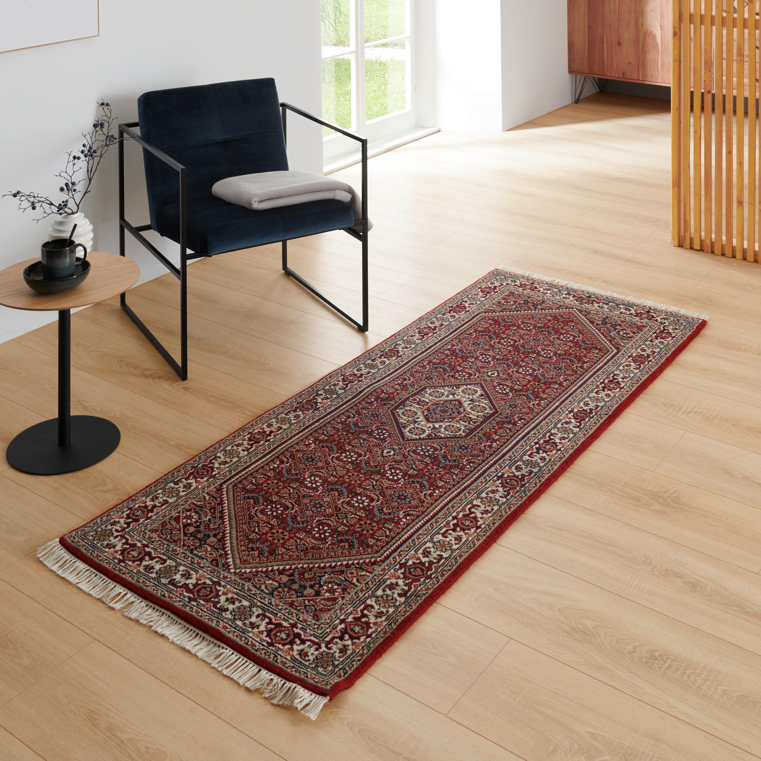 ORIENTÁLNÍ KOBEREC, 80/300 cm, krémová, červená - krémová/červená, Lifestyle, textil (80/300cm) - Cazaris