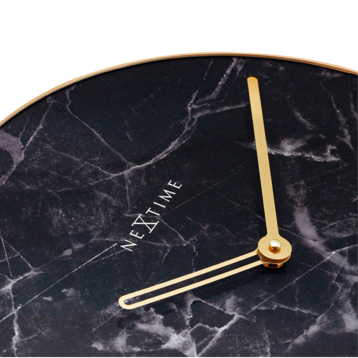 WANDUHR 40/40/3 cm   - Goldfarben/Schwarz, Basics, Glas/Metall (40/40/3cm)