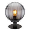 TISCHLEUCHTE 23/29,5 cm   - Klar/Schwarz, Design, Glas/Kunststoff (23/29,5cm) - Globo