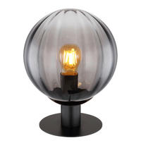 TISCHLEUCHTE - Klar/Schwarz, Design, Glas/Kunststoff (23/29,5cm) - Globo