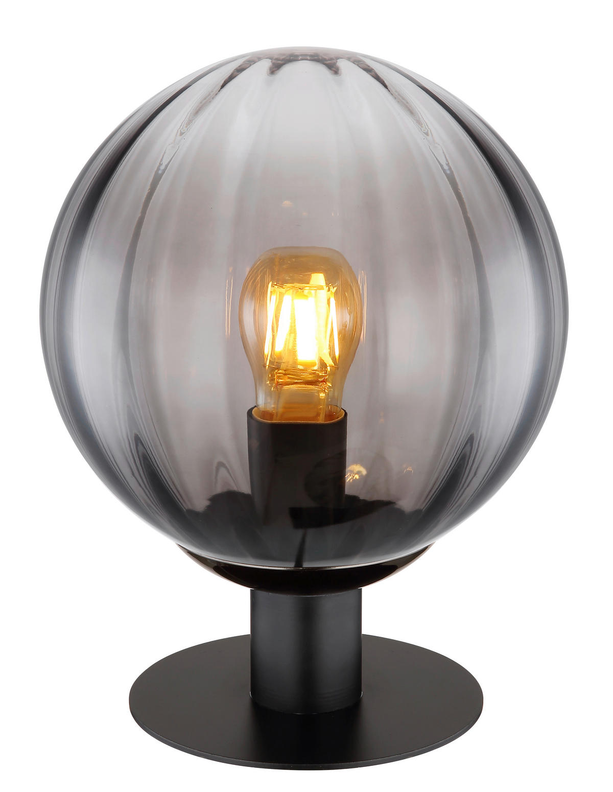 TISCHLEUCHTE - Klar/Schwarz, Design, Glas/Kunststoff (23/29,5cm) - Globo