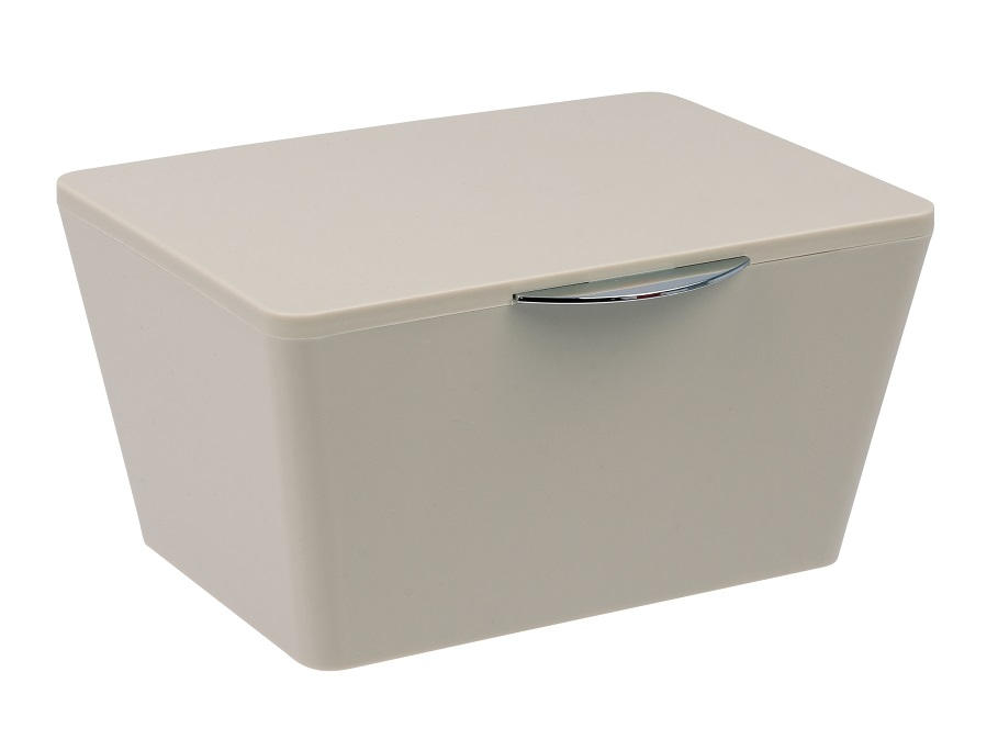 LÅDA MED LOCK  14/10/19 cm  - taupe, Basics, plast (14/10/19cm)