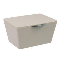 LÅDA MED LOCK  14/10/19 cm  - taupe, Basics, plast (14/10/19cm)