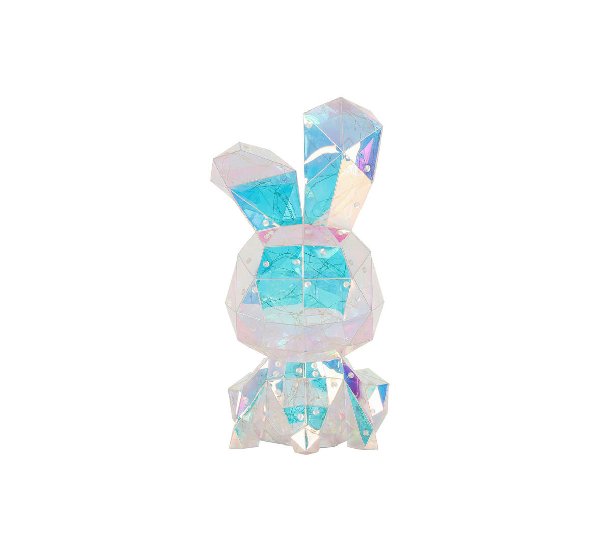 LED-DEKOLEUCHTE Hase 20/20/41 cm   - Transparent/Perlmutt, Design, Kunststoff (20/20/41cm) - Novel