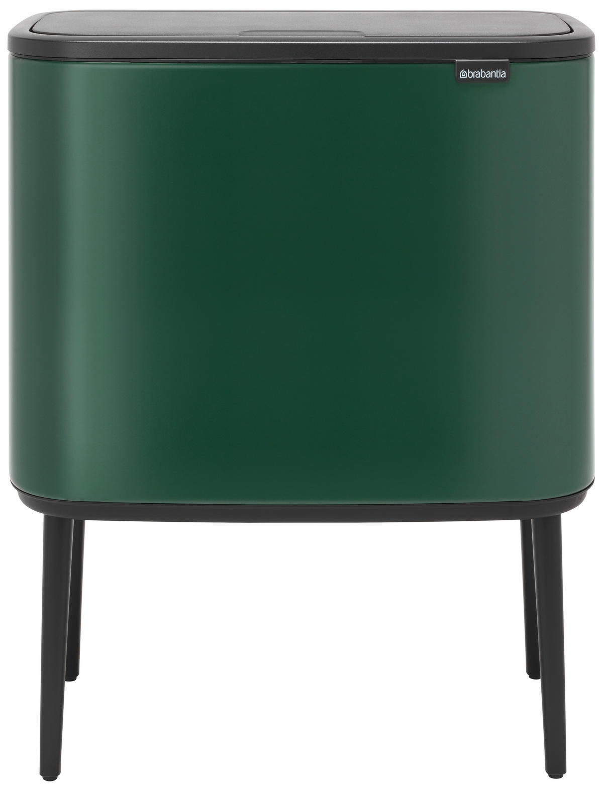 SZEMETESVÖDÖR  - fekete/zöld, Basics, műanyag/fém (36 Ll) - Brabantia