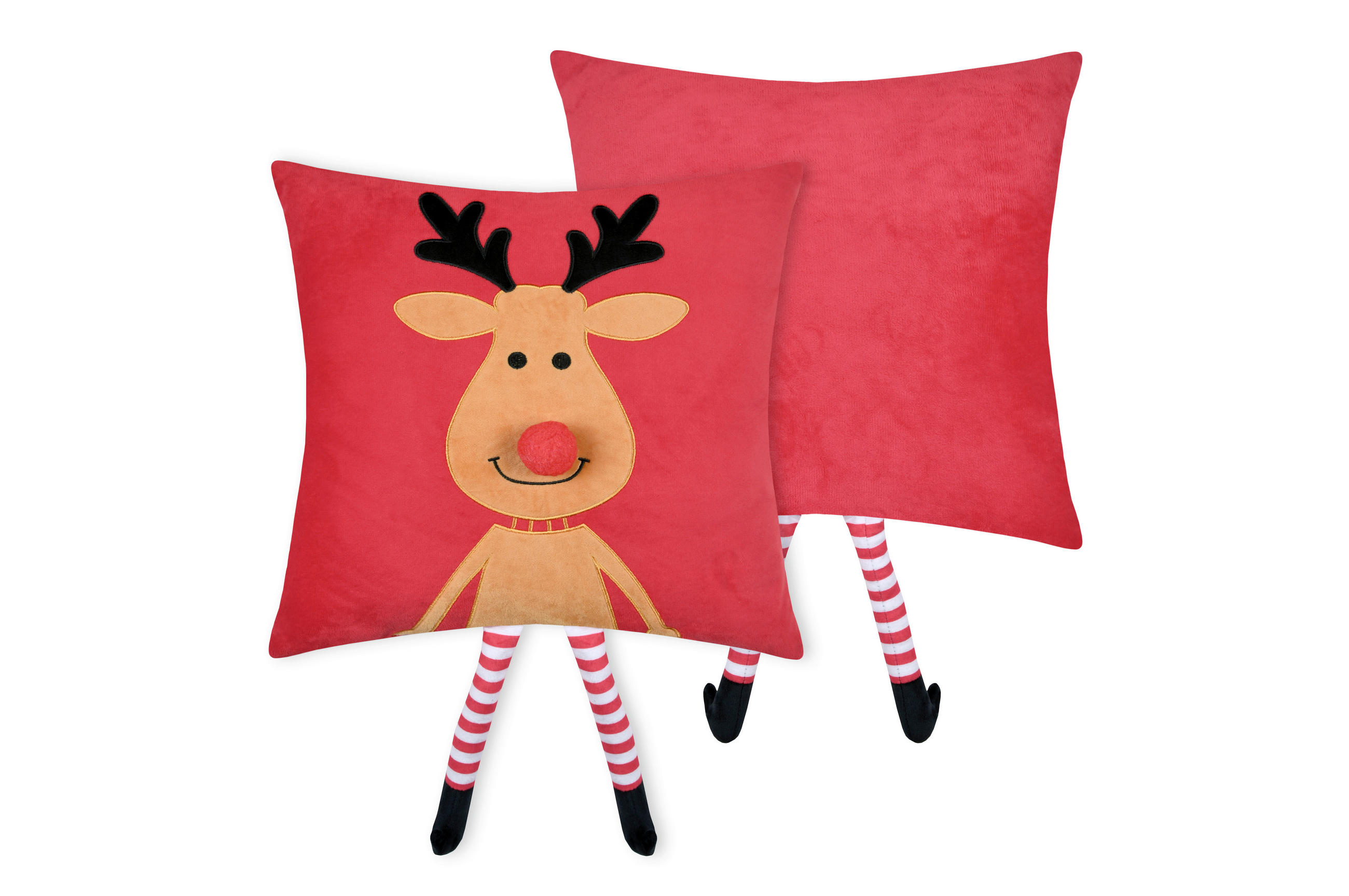 UKRASNI JASTUK    - braon/crvena, Osnovno, tekstil (45/45cm) - X-Mas