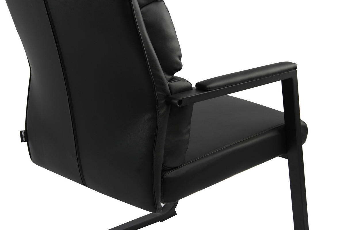 KONFERENČNÍ ŽIDLE - černá, Moderní, kov/textil (53/73/52cm) - Livetastic