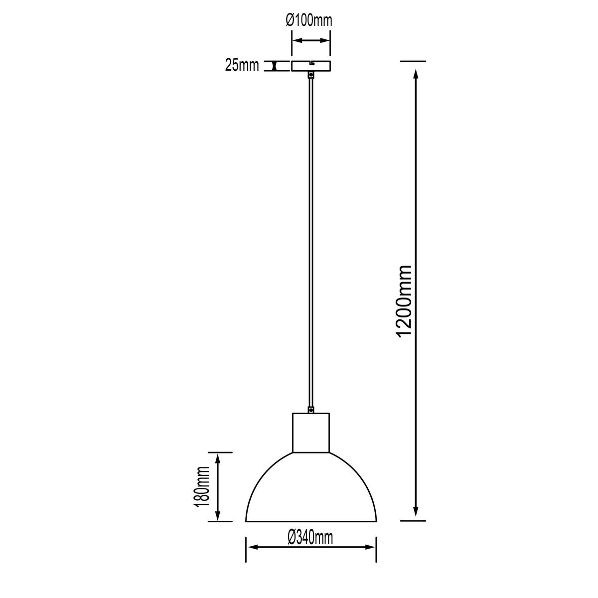 HÄNGELEUCHTE 34/120 cm   - Hellbraun/Weiß, KONVENTIONELL, Holz/Metall (34/120cm) - Brilliant