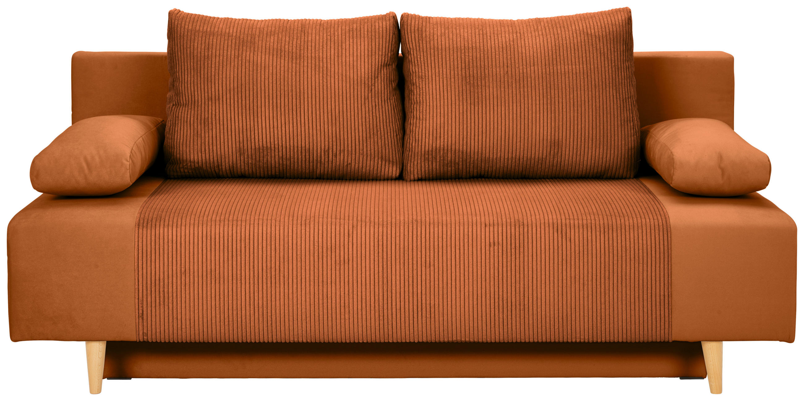 ROZKLÁDACÍ POHOVKA, textil, rezavá - rezavá/krémová, Konvenční, dřevo/textil (191/92/89cm) - Carryhome