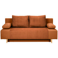 SCHLAFSOFA in Cord, Velours Rostfarben  - Rostfarben/Buchefarben, KONVENTIONELL, Holz/Textil (191/92/89cm) - Carryhome