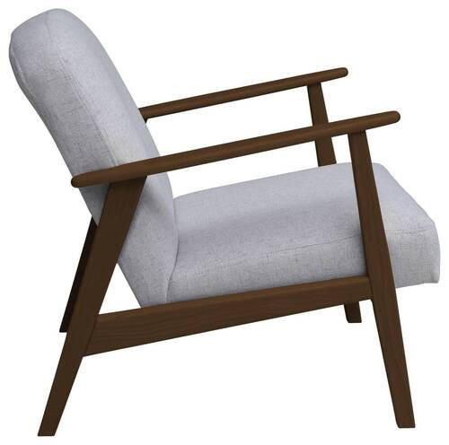SESSEL Webstoff Silberfarben, Dunkelbraun    - Dunkelbraun/Silberfarben, Natur, Holz/Textil (63/78/78cm) - Livetastic