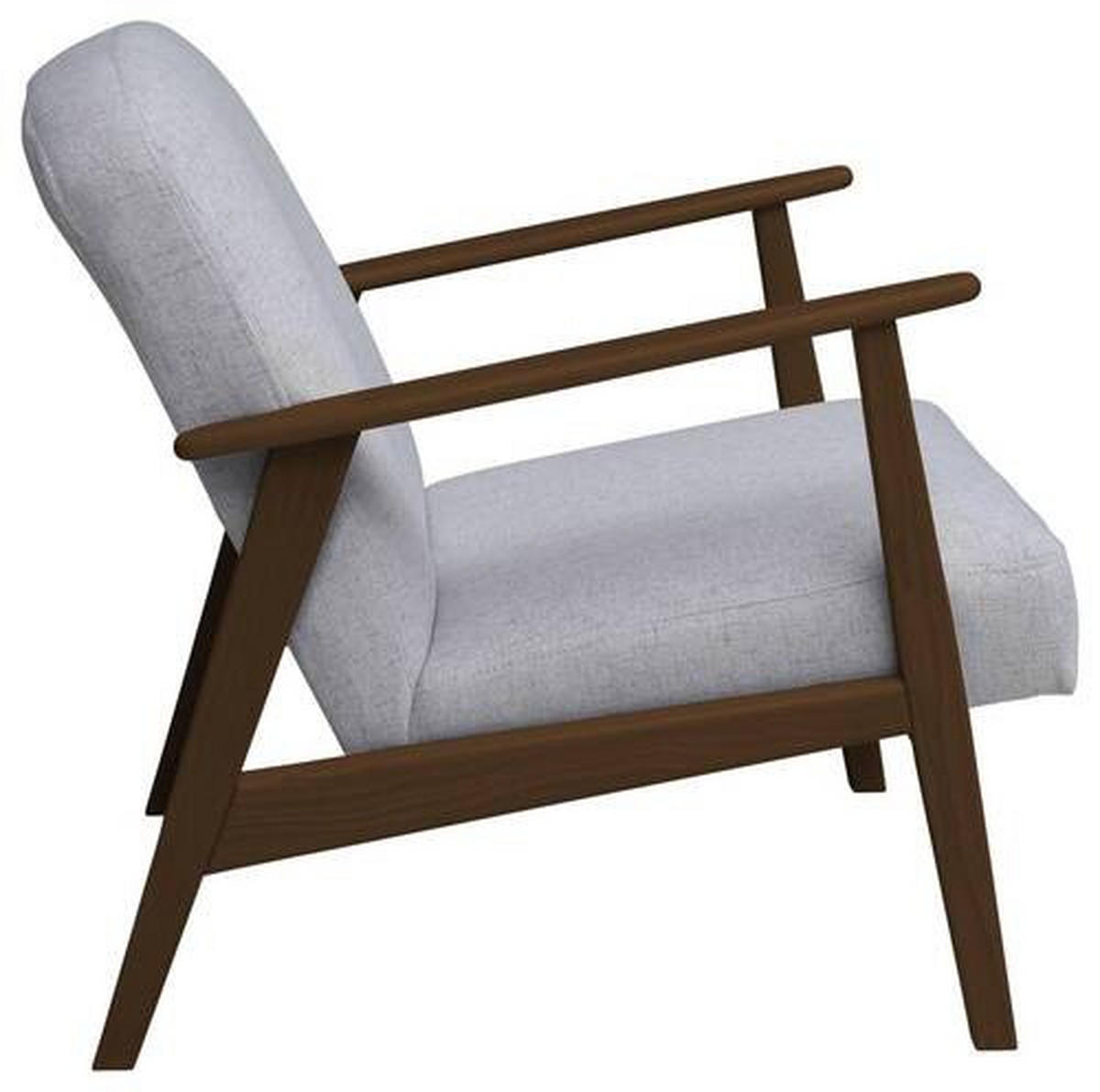SESSEL in Webstoff Silberfarben, Dunkelbraun  - Dunkelbraun/Silberfarben, Natur, Holz/Textil (63/78/78cm) - Livetastic