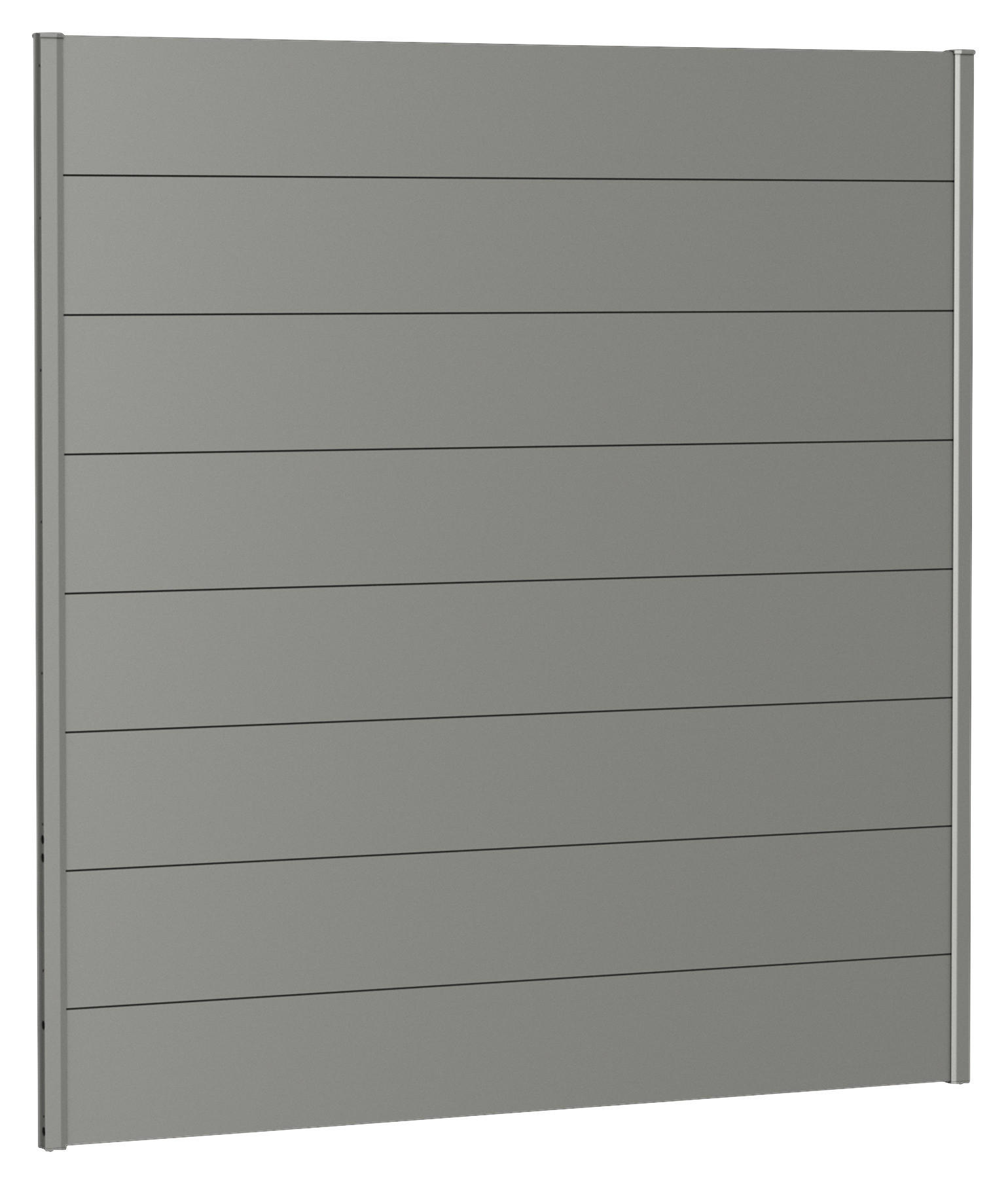 SICHTSCHUTZ - Grau, Basics, Metall (180/182/4,4cm) - Biohort