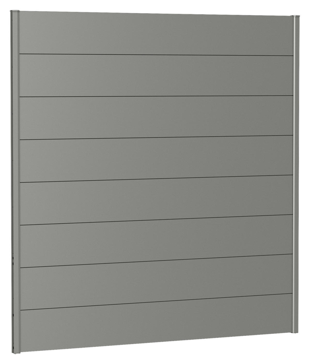 SICHTSCHUTZ - Grau, Basics, Metall (180/182/4,4cm) - Biohort